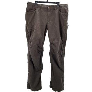 LL Bean Pants Mens Brown Riverton Utility Workwear Hiking Articulated Knee 40x32